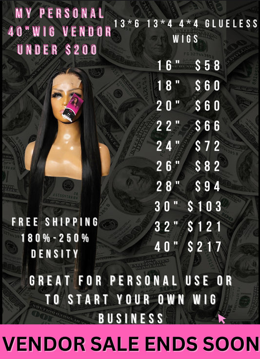 My Personal 40” Wig Vendor Under $200